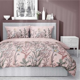 Pościel satynowa 220x200 Home Satin 27 różowa zielona