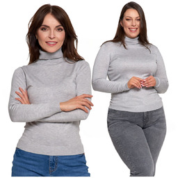 Cienki Golf Damski Elegancki Sweter Bluzka z Golfem