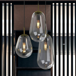 Nowodvorski Skandynawska lampa wisząca Pear 7794 szklana nad