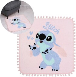Disney Stitch Kwadratowy Dywanik różowy Antypoślizgowy dywan 60x60