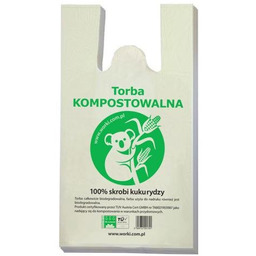 Bratek, kompostowalna reklamówka 30x55 cm, wytrzymała, 100 sztuk