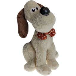 Pies z kokardą pluszak dla dzieci maskotka duża