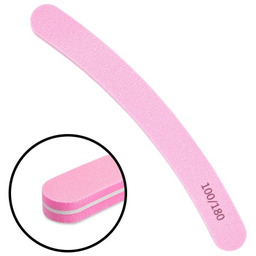 Pilnik polerka do paznokci banan gradacja 100/180 jasno