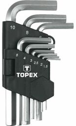TOPEX Zestaw kluczy sześciokątnych 35D955 1.5 - 10