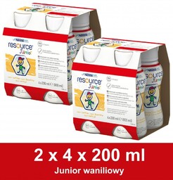 Resource Junior smak waniliowy, 4 x 200 ml