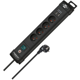 Brennenstuhl premium-line 4gn 1,8m czarna 2xusb