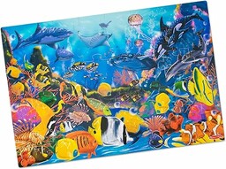 Melissa & Doug Underwater Puzzle Podłogowe, Wielokolorowy, 48