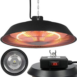 Wiszący Promiennik Podczerwieni Tarasowy Parasol Grzewczy Yato 1500W