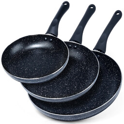 Zestaw patelni granitowy BLACK LINE 3 szt. 20