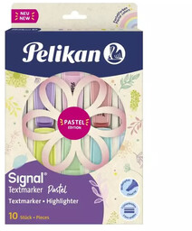 Zakreślacz signal pastel 10 kolorów Pelikan