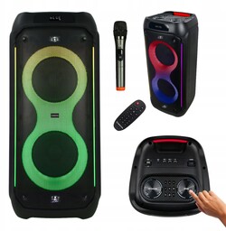 Głośnik Bluetooth Karaoke Power Audio Manta Pallas mikrofon