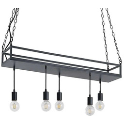 Lindby - Kirista 5 Lampa Wisząca Black
