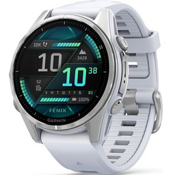 GARMIN Zegarek sportowy Fenix 8 43mm Srebrno-biały Głośnik