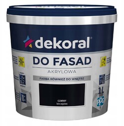 Dekoral Farba Fasadowa Polinit 5L Czarny
