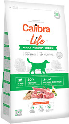 Calibra Dog Life Adult Jagnięcina dla psów średnich