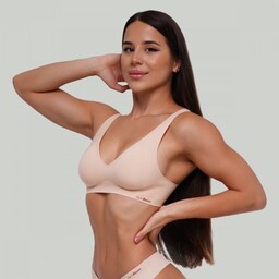 GymBeam Biustonosz bezszwowy Beige