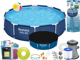 Basen Bestway 305x76 Ogrodowy Stelażowy 56677 13w1