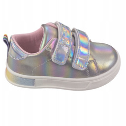 Wojtyłko Buty Sportowe Na Rzepa Hologramowe Sneakersy Półbuty