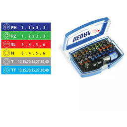 DEDRA 18A11S032 Zestaw bitów 32szt S2 HEX 1/4