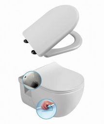 WC/ bidet podwieszany rimless z deską soft close