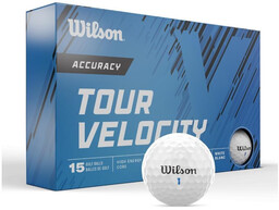Piłki golfowe TOUR VELOCITY Accuracy (białe), 15 szt.
