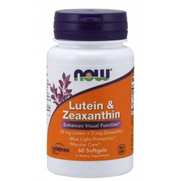 NOW FOODS Luteina 25 mg i Zeaksantyna 5