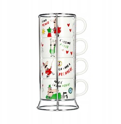 Bialetti Italia Zestaw 4 filiżanek do cappuccino