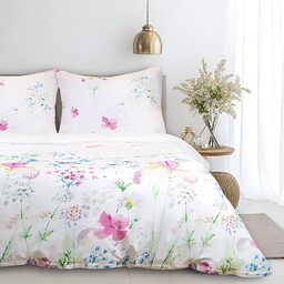 Darymex Pościel bawełniana 160x200 71481/1 biała wielokolorowa kwiaty