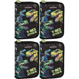 Piórnik jednokomorowy z wyposażeniem Dinozaur 20 Derform x4