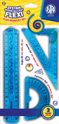 ZESTAW GEOMETRYCZNY ASTRA 3 ELEMENTY MIX KOLORÓW