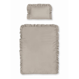 Detexpol Pościel bawełniana 100x135 taupe dziecięca jednobarwna