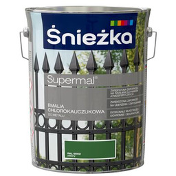 Emalia chlorokauczukowa Supermal zielony 5 l Śnieżka