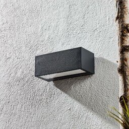 LUTEC Kinkiet zewnętrzny LED Gemini, czarny, aluminium, nowoczesny