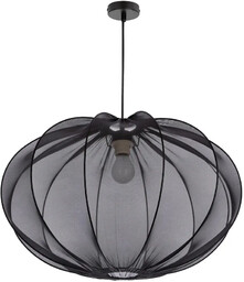 Lumes Czarna lampa wisząca z abażurem 52 cm