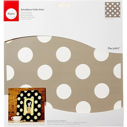 Rayher 38970000 Szablon Polka Dots, 30,5 x 30,5