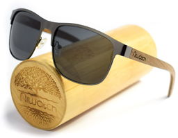 Drewniane okulary przeciwsłoneczne Niwatch Cetus Silver