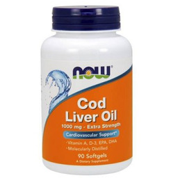 NOW FOODS Cod Liver Oil, 90 kaps.