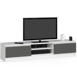 Elior Szafka RTV z drzwiczkami biała + grafit