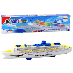 Statek Pasażerski Wycieczkowy Jeżdżący Światła Dźwięki