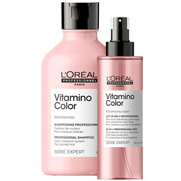 Loreal Vitamino Color, zestaw do włosów farbowanych, szampon