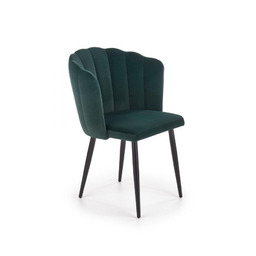 Krzesło k386 ciemna zieleń (tkanina velvet) halmar