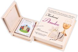 Biblia w pudełku drewnianym EKO z nadrukiem UV