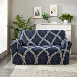 4Home Pokrowiec elastyczny na kanapę dwuosobową Elegant niebieski,