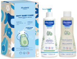 Zestaw Mustela Soft Baby Care Delikatne mycie, żel