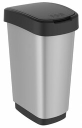 Rotho Kosz na śmieci TWIST 25L srebrny metalizowany