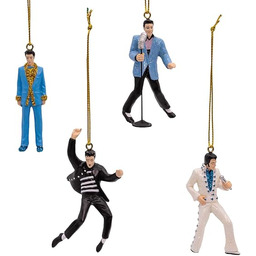 Kurt Adler 4 szt. Elvis Presley miniaturowe ozdoby