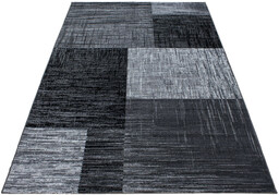 Dywan nowoczesny Plus prostokąty czarno-szare 140 x 200