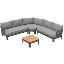 Zestaw mebli z narożnikiem Ravello Corner 5 antracyt