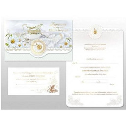 Zestaw zaproszeń A/5 ''ZSO5'' na Chrzest Święty