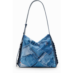 Duża torebka patchwork denim